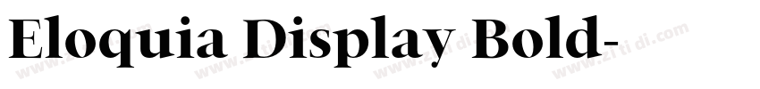 Eloquia Display Bold字体转换